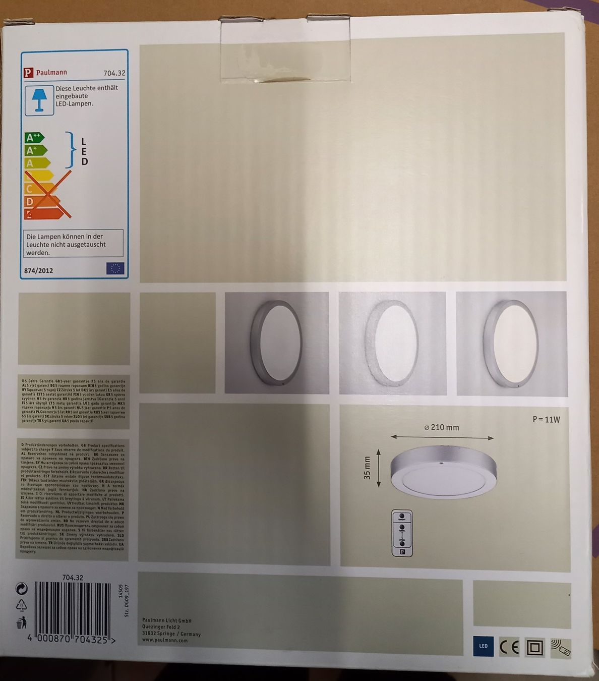 Paulmann Lampen: PAULMANN LED-LAMPE NEU AB LAGER – Gebraucht aus Matten b. Interl von Tbsound 2
