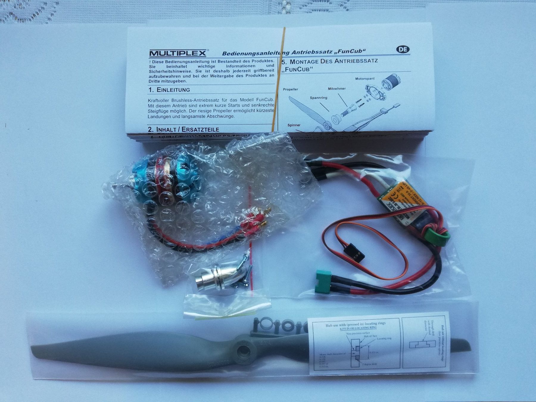 Multiplex Modellismo RC: Multiplex Antriebssatz FunCub – Nuovo e nell'imballaggio originale da Flüh venduto da AMS-Modellbau 2