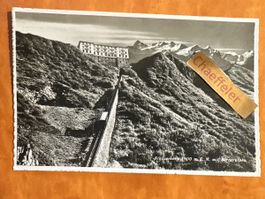  Stanserhorn-Bahn mit Berneralpen. datiert 12.Sept. 51