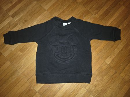Schwarzer Mickey Mouse Pullover, Grösse 68🐹🖤