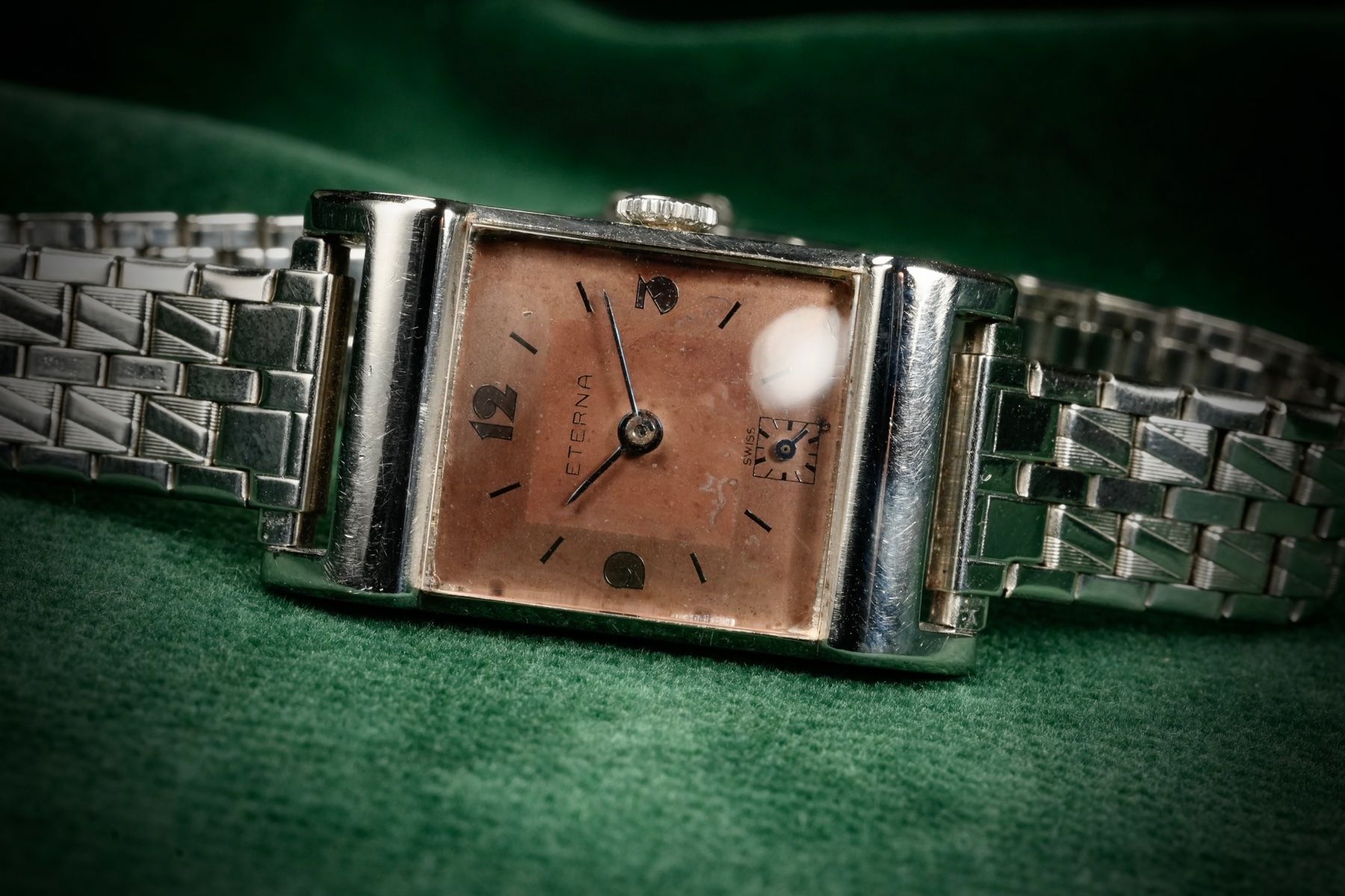 Eterna Orologi: Eterna - Tank Canapé Art-Deco Steel Rectangular 1940 Uhr – Usato da Morcote venduto da chronoservice