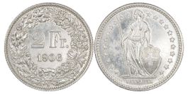 2 Franken von 1906 (fast unzirkuliert)