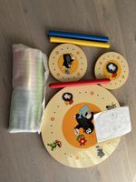 Kindertisch- und Hockerset „Kleiner Maulwurf“ aus Holz
