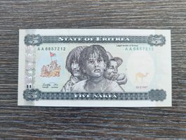 Eritrea 5 Nafka 1997, unc. !!!!!!!!