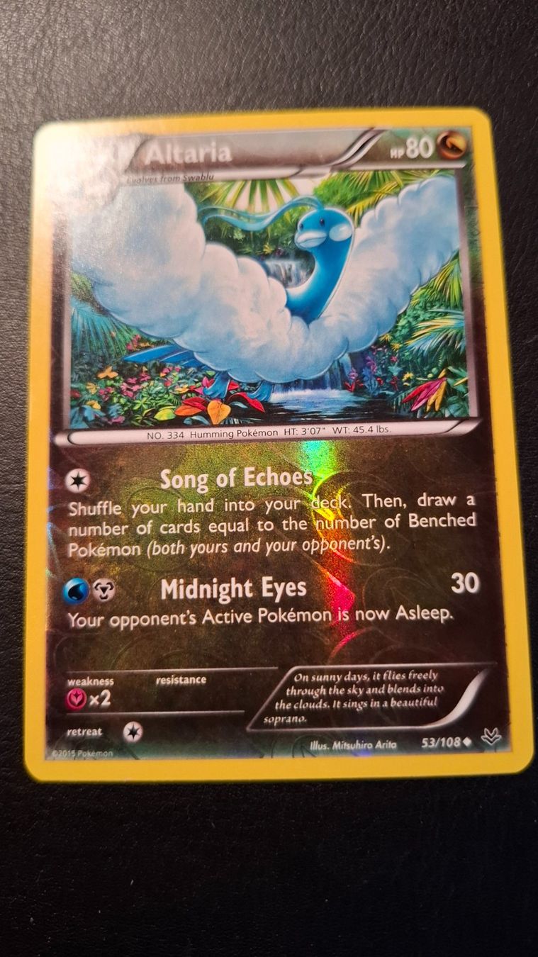 Pokémon Carte collezionabili: *Pokémon Altaria / Reverse-Holo* 53/108 – Nuovo (secondo la descrizione) da Brütten venduto da Sigimi