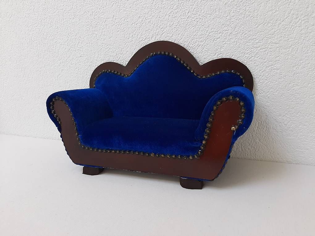 Divani: Puppensofa blau – Usato da Soyhieres venduto da chatons 2