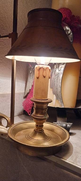 Lampade: Orginale, Antike Bouillotte Tischlampe – Usato da Kaufdorf venduto da Nati-Nati 3