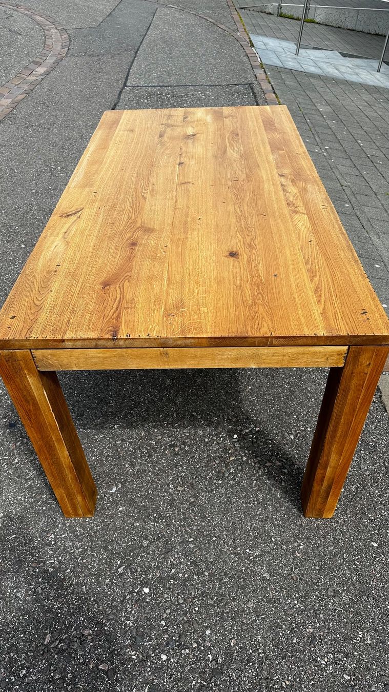 Tables: Esstisch Eich massiv, Vintage-Style – D'occasion à Therwil par stega02 1
