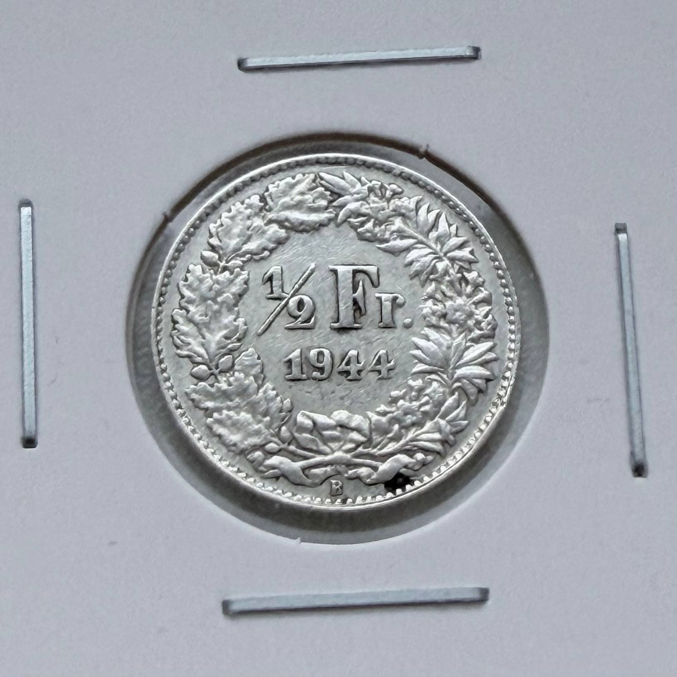 Alle Münzen: 1/2 Franken 1944 B Schweiz Silber 835 – Gebraucht aus Sissach von Valeriika 1