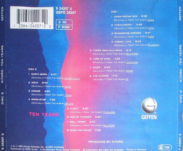CD: Kitaro – Ten Years – Usato da St.Gallen venduto da jalamusic 1