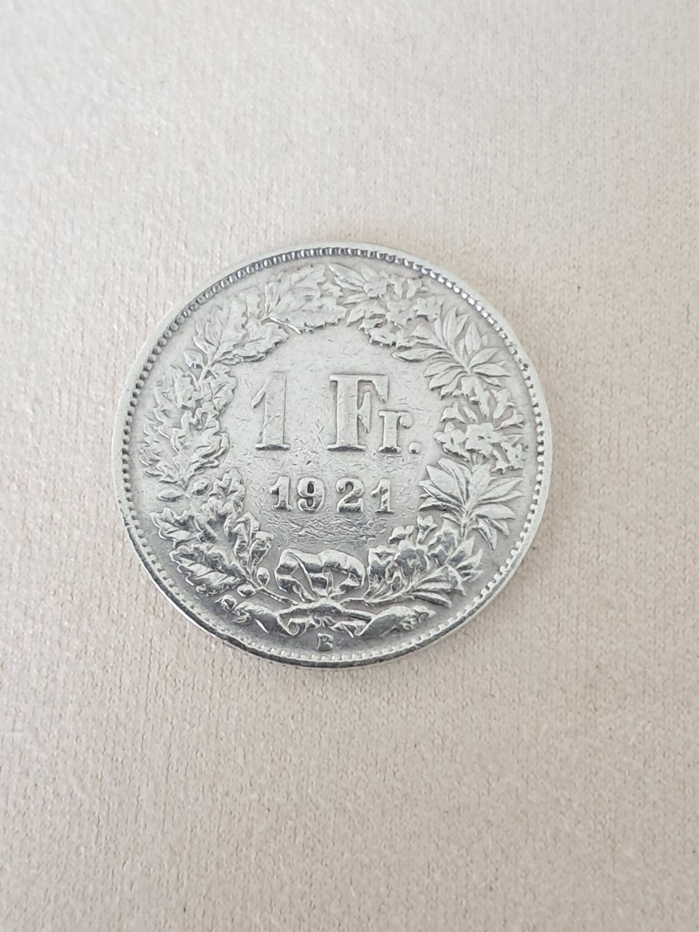 Alle Münzen: 1 Fr. Silbermünze, Jahrgang 1921 – Gebraucht aus Diegten von mar_2w8m