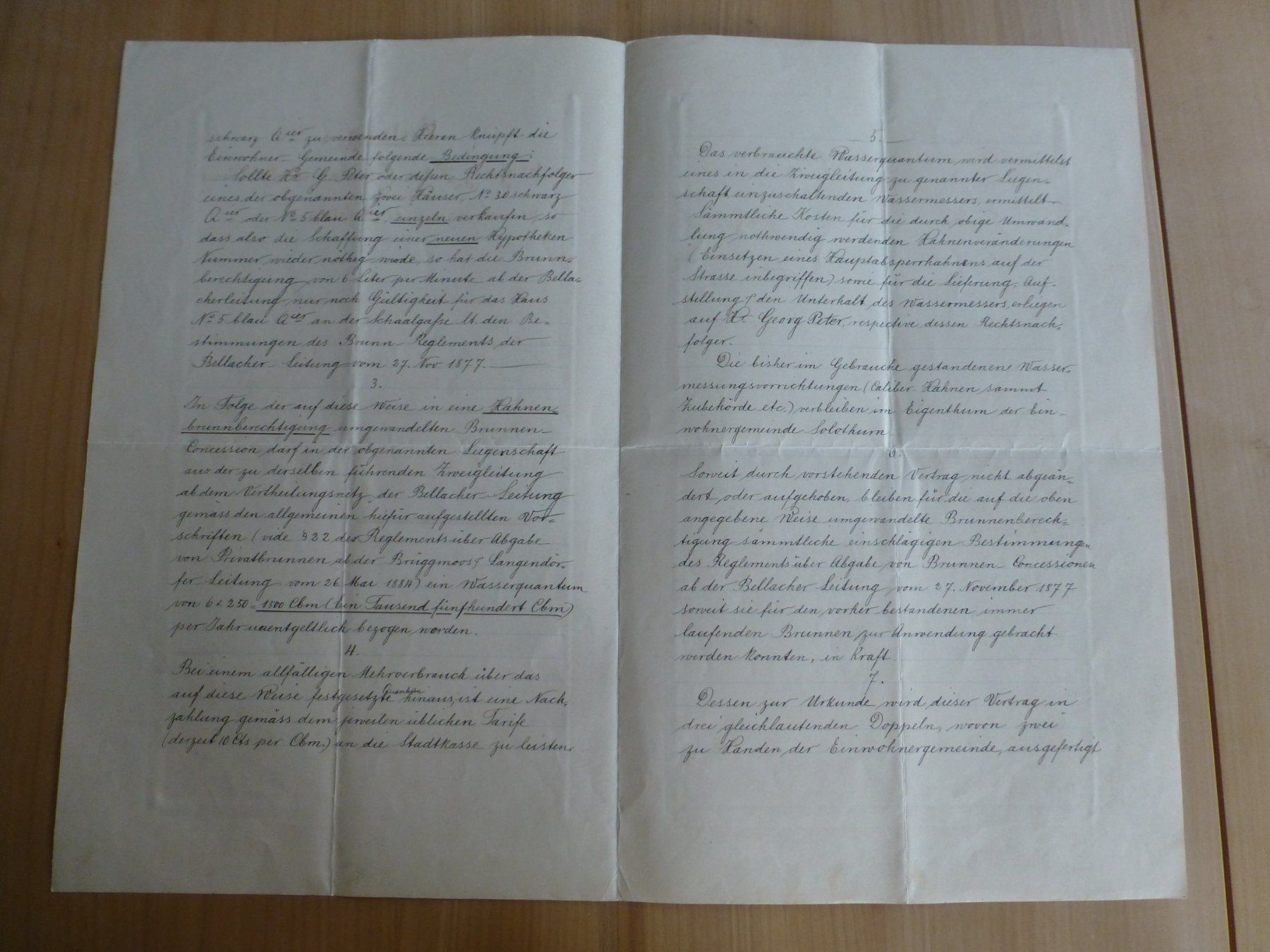 Documenti: Langendorf/ Bellach/ Solothurn, Vertrag, 3. Juni 1891 – Usato da Bettlach venduto da 1saurer 1