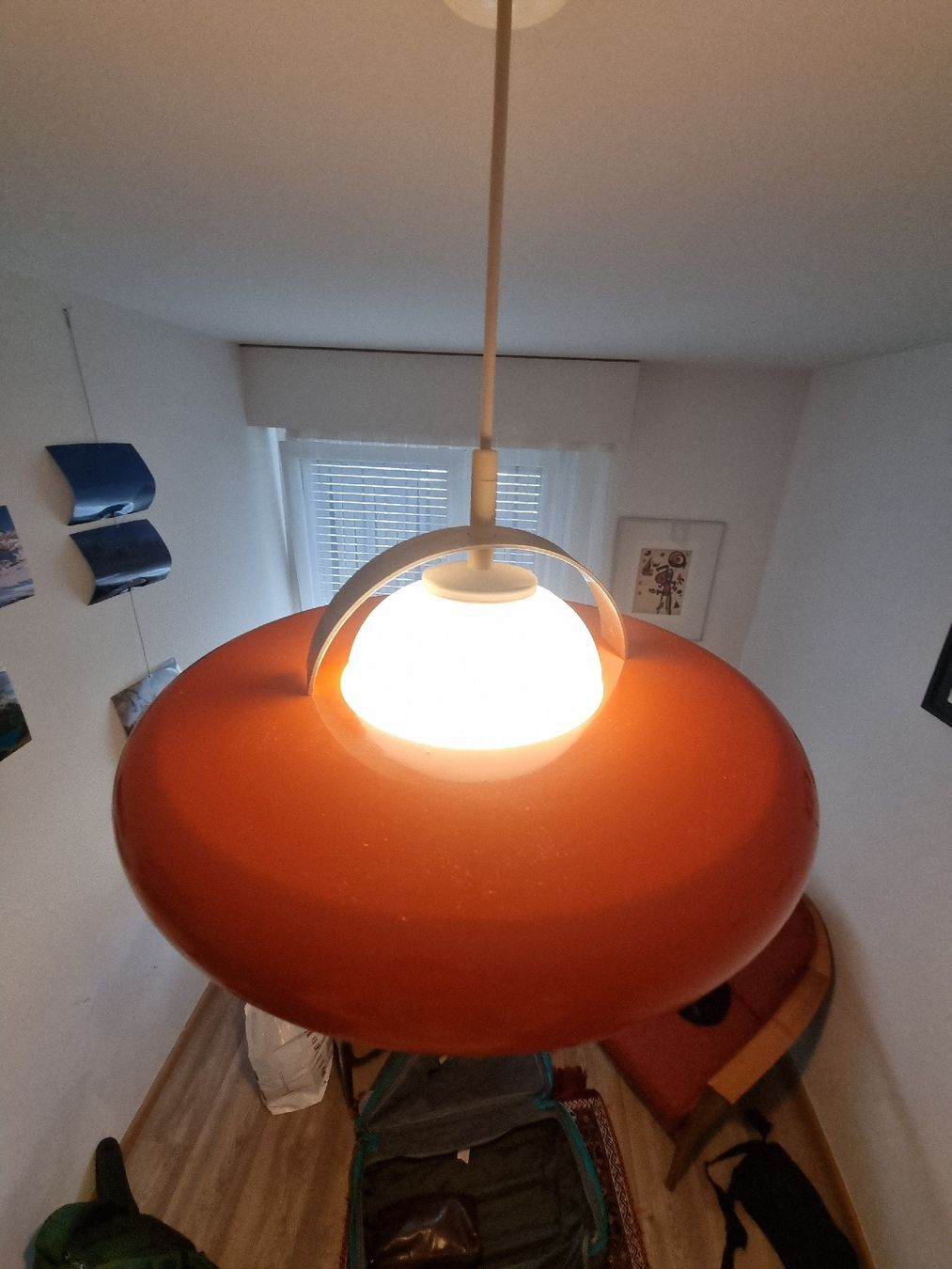 Lampadari & plafoniere: Vintage Hängelampe, orange/weiss – Usato da Basel venduto da luxrad 4