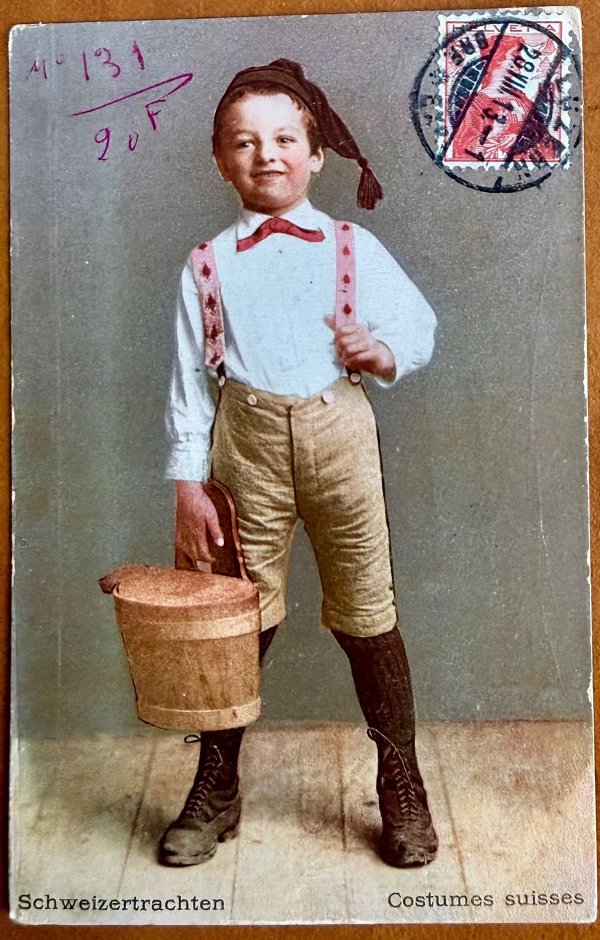 Cartoline postali: Luzern - Schweizertrachten - 1913 – Usato da Lutry venduto da Ediego