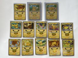 13x Pikachu Pokémon 30th Anniversary Stamp Card Set  lot