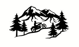 Autocollant Sticker Suisse Moto Alpi noir 12x8 cm