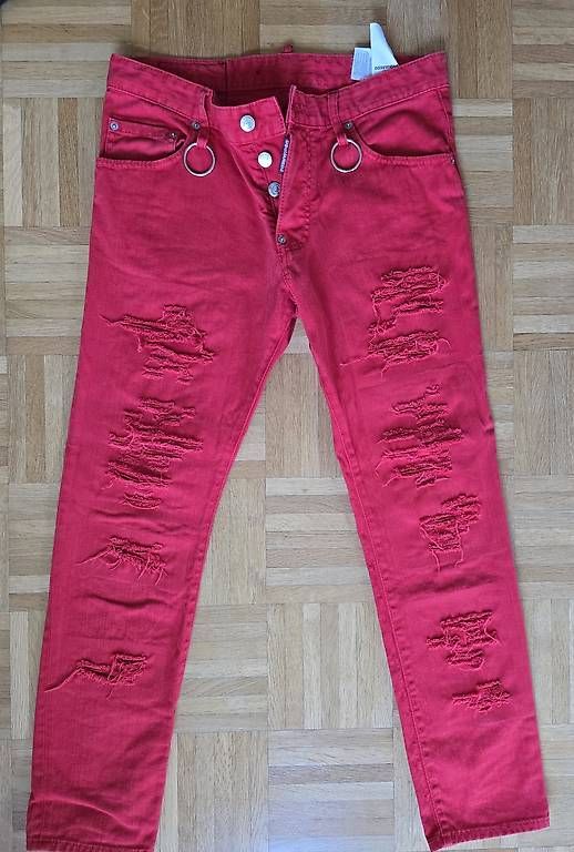 Jeans: Dsquared2 rote jeans,gr48 – Usato da Riehen venduto da harald13 3