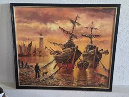 Oelbild vintage, 75cm x 65cm