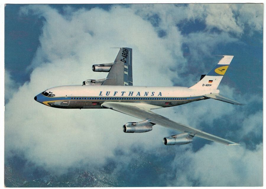 Cartoline postali: Boeing 720 B Jet Lufthansa – Usato da Frauenfeld venduto da POML