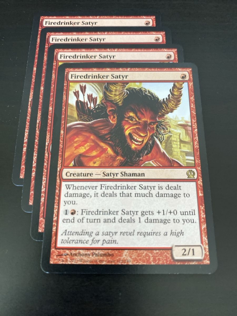 Magic The Gathering Carte collezionabili: 4x Firedrinker Satyr – Usato da Oberglatt ZH venduto da Finlandia1