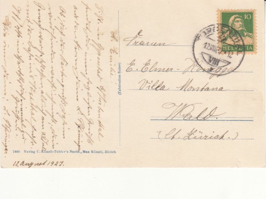 Cartoline postali: Gyrenbad 1927 – Usato da Bürglen TG venduto da StampGraf 1