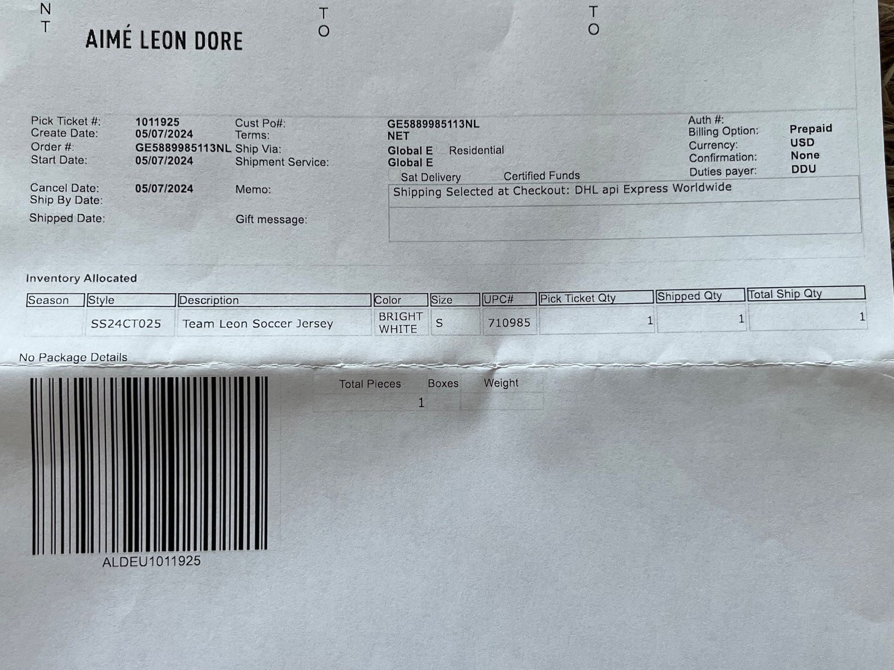 Canottiere & Pantaloni: Aime Leon Dore Team Leon Soccer Jersey – Nuovo e nell'imballaggio originale da Uster venduto da Kaito_4 3