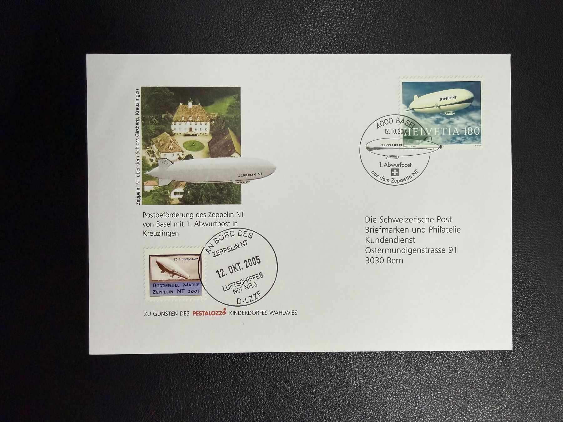 Tous les timbres: Zeppelin NT Sonderfahrt 12.10. 2005 – D'occasion à oberrüti par jeanmei