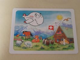 Swiss Puzzle: Swiss Airlines Flugzeug im Alpsommer!