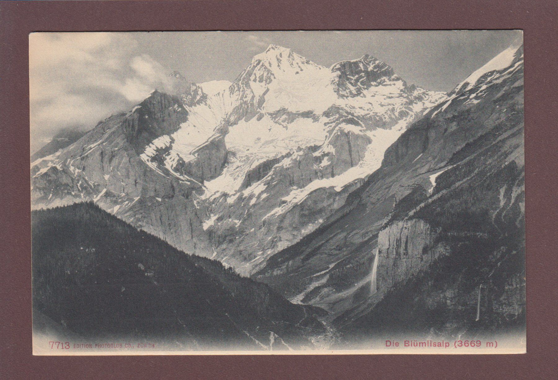 Cartoline postali: BLÜMLISALP - 1907 – Usato da Pully venduto da nicecards