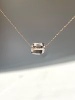 Rauchquarz Halskette  Edelsteinkette Edelstahl 18k vergoldet