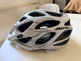 Alpina bicycle helmet white colour acceptable condition