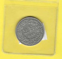 Fr.2.- 1901ss+ bis vz/Aufl. nur 50'000St./Kat.p=Fr. ca 500.-