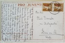 ZB153) 1922, Pro Juventute Karte gelaufen