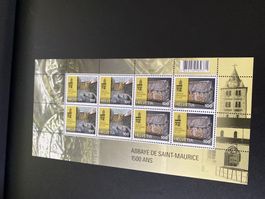 2015 Kleinbogen 1500 Jahre Abtei Saint Maurice  ZN 1536 + 37