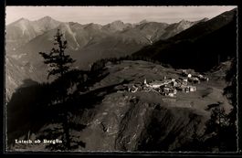 AK Latsch ob Bergün, Ortsansicht auf der Hochebene