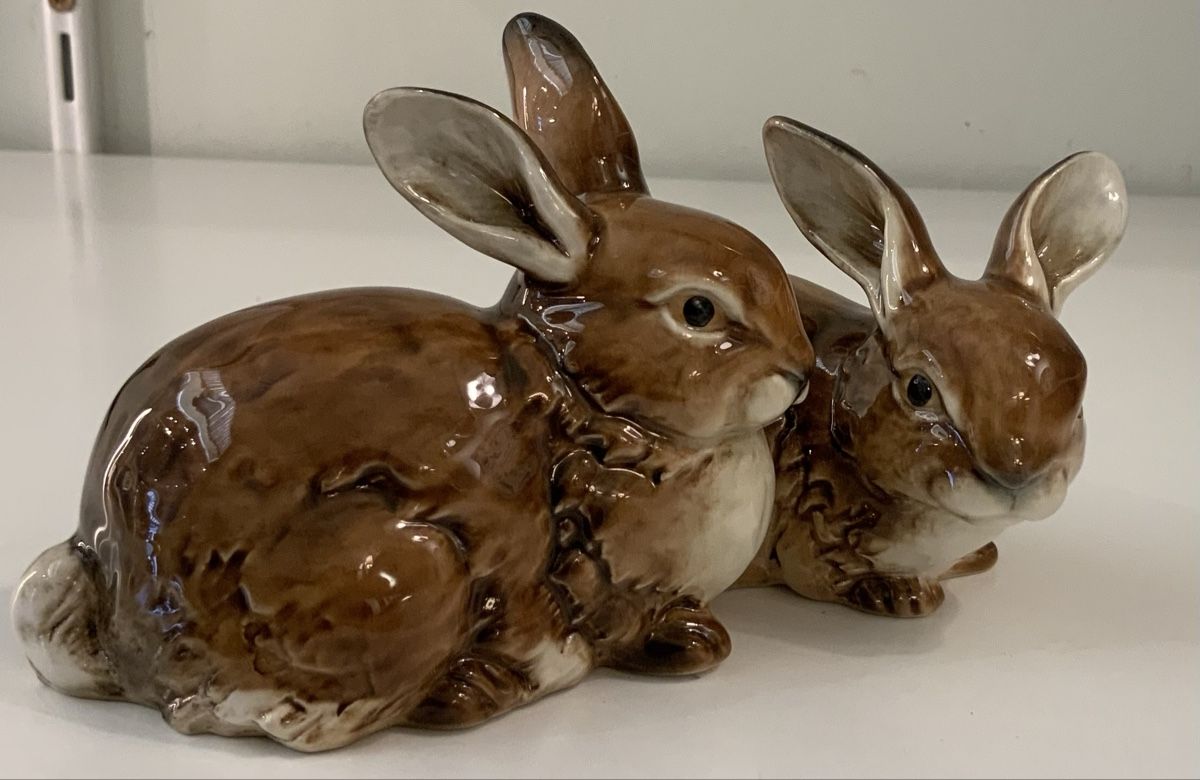 Statuette: Duo de lapin brun by Goebel – Usato da rolle venduto da Tontonjulot 1