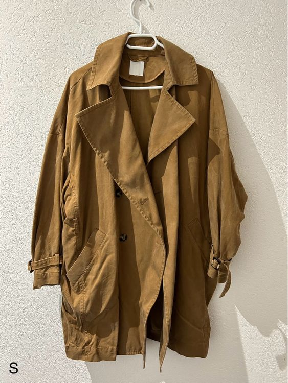 Trench-Coat Fille Amropi Coton - Manteau Automne 4-17 Ans, Single Breasted, Taille Adjustable