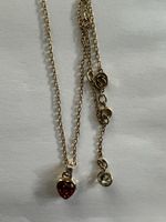 Goldkette Herzanhänger Swarovski, verstellbar