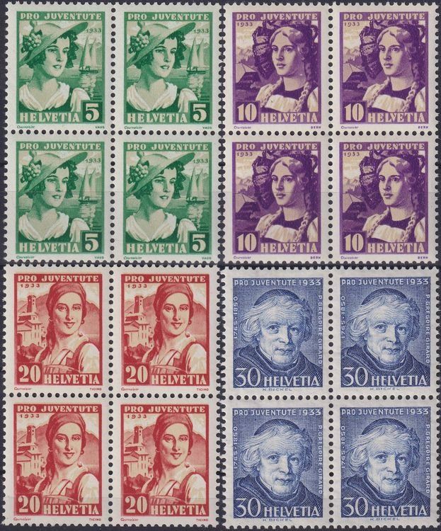 Alle Briefmarken: PJ133 - Pro Juventute 1933 B4 ** – Gebraucht aus Trélex von Phil_Albert
