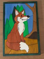 Handgefertigtes, wunderschönes Holzpuzzle: Fuchs