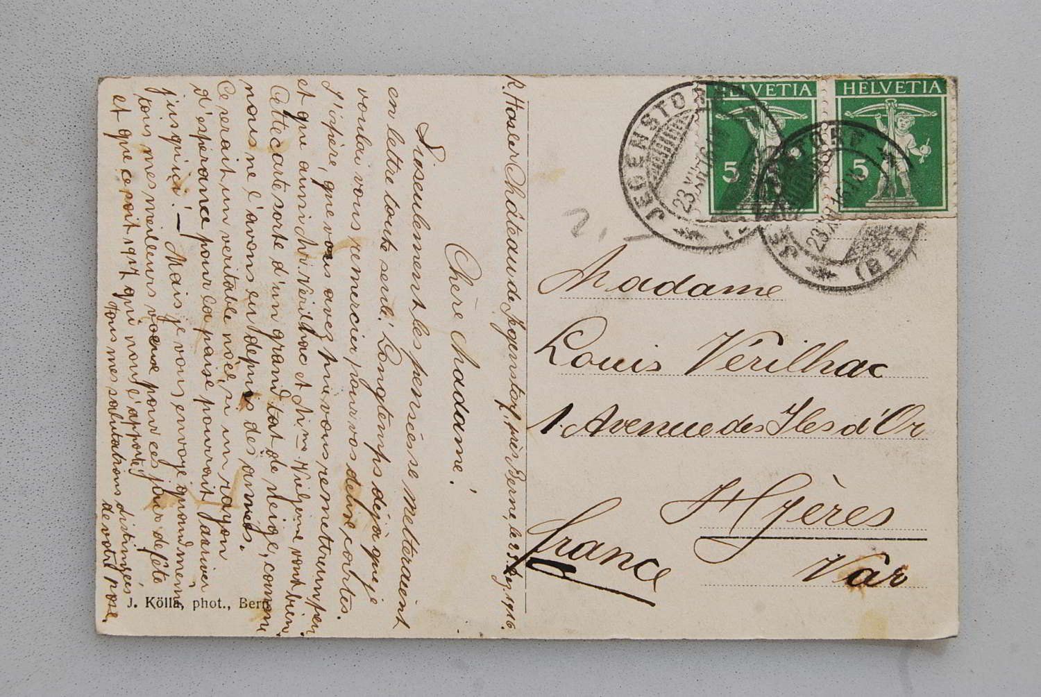 Cartoline postali: AK Schloss Jegenstorf 1916 – Usato da Rüfenacht BE venduto da Toro06 1