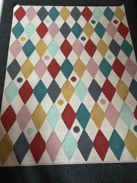 Harlequin Diamond Rug - Colorful, Geometric Design! (Gebraucht) in ...