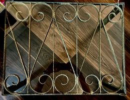 Salon- Gartentischchen Glas/Schmiedeisen