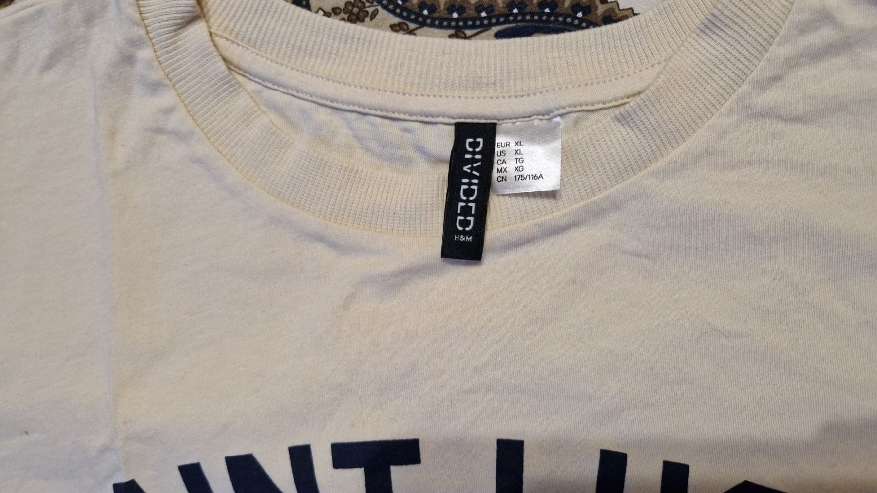 H&M T-Shirts: Extrabreites beiges TShirt 'Saint Lucia' – Neu (gemäss Beschreibung) aus Oberengstringen von Sheera7 1