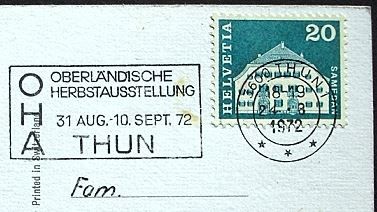 Cartoline postali: THUN Stempel Ausstellung OHA – Usato da Jona venduto da philajona 1