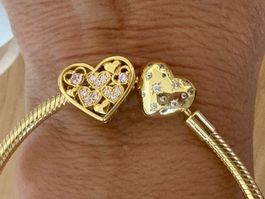 Luxus Elegante  19 cm Armband mit Charm Farbe :Gold