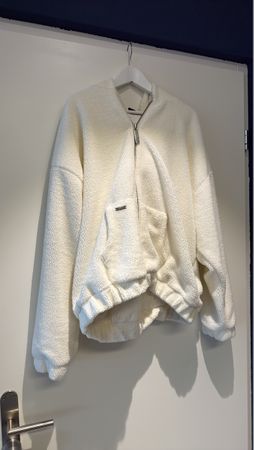 Peso Teddyjacke weiss mit Reissverschluss neuwertig