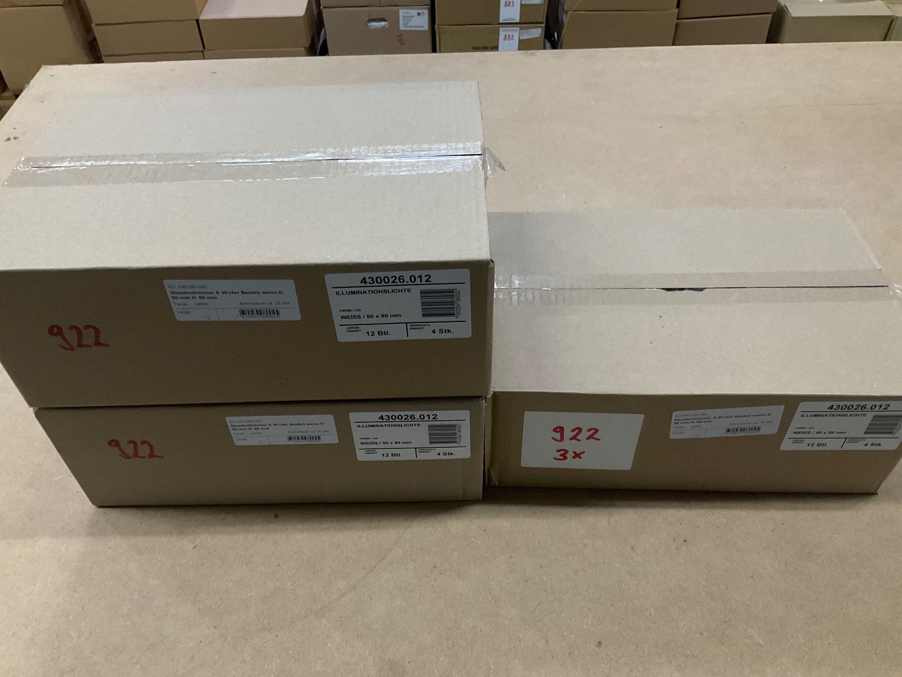 Candele: 922 Posten Stundenbrenner aus Liquidation – Nuovo (secondo la descrizione) da Derendingen venduto da Meisterstuecke