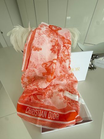 Christian Dior Dioriviera Toile de Jouy Sarong/Tuch Orange