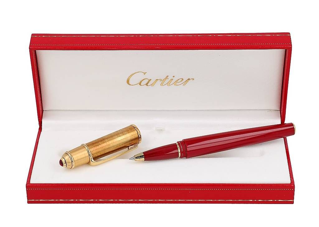 Cartier Penna & Evidenziatori: Penna Roller Cartier Diabolo Bordeaux e Oro – Usato da Stabio venduto da phi_k5ws 1